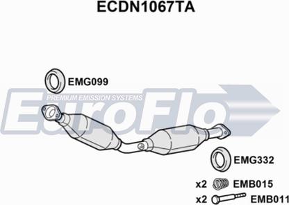 EuroFlo ECDN1067TA - Катализатор vvparts.bg