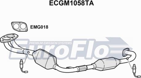 EuroFlo ECGM1058TA - Катализатор vvparts.bg