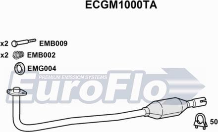 EuroFlo ECGM1000TA - Катализатор vvparts.bg