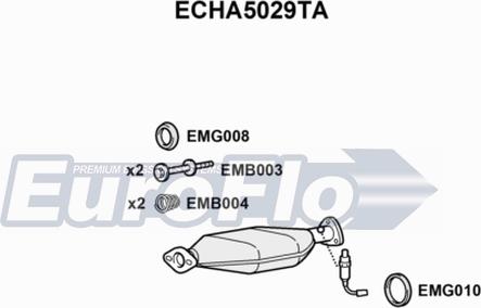 EuroFlo ECHA5029TA - Катализатор vvparts.bg