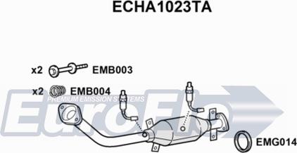 EuroFlo ECHA1023TA - Катализатор vvparts.bg