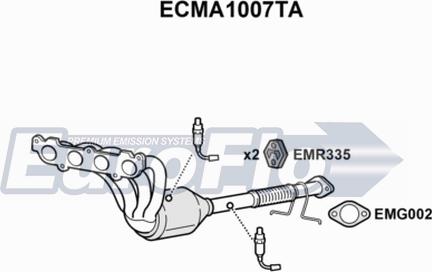 EuroFlo ECMA1007TA - Катализатор vvparts.bg