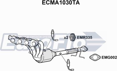 EuroFlo ECMA1030TA - Катализатор vvparts.bg