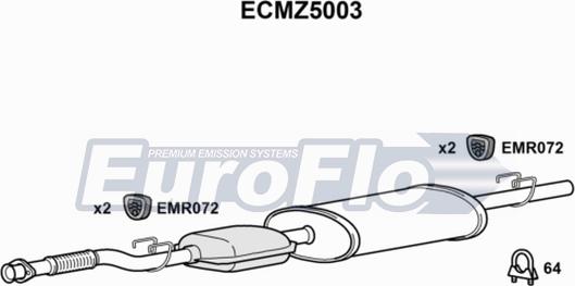 EuroFlo ECMZ5003 - Катализатор vvparts.bg