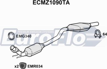 EuroFlo ECMZ1090TA - Катализатор vvparts.bg