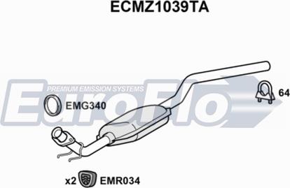 EuroFlo ECMZ1039TA - Катализатор vvparts.bg