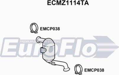 EuroFlo ECMZ1114TA - Катализатор vvparts.bg