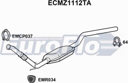 EuroFlo ECMZ1112TA - Катализатор vvparts.bg