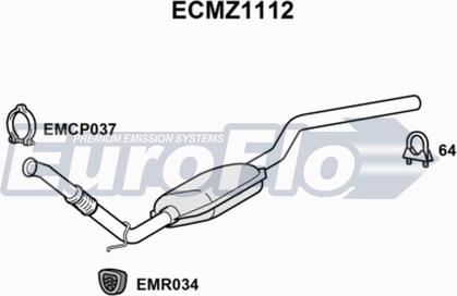 EuroFlo ECMZ1112 - Катализатор vvparts.bg