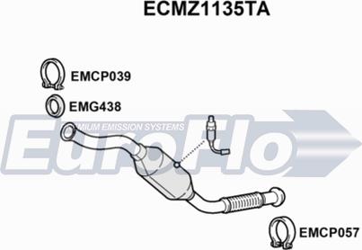 EuroFlo ECMZ1135TA - Катализатор vvparts.bg