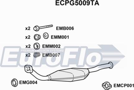 EuroFlo ECPG5009TA - Катализатор vvparts.bg