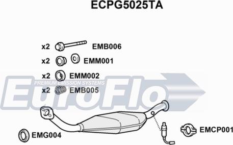 EuroFlo ECPG5025TA - Катализатор vvparts.bg