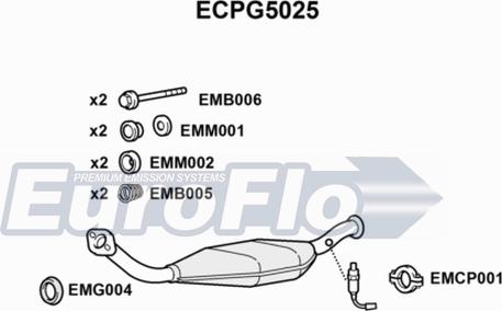 EuroFlo ECPG5025 - Катализатор vvparts.bg