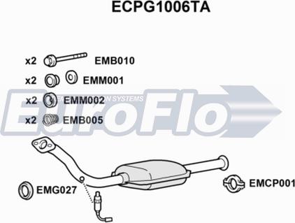 EuroFlo ECPG1006TA - Катализатор vvparts.bg