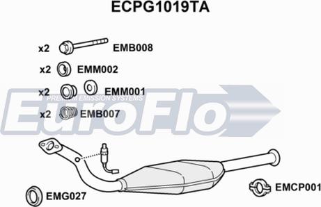 EuroFlo ECPG1019TA - Катализатор vvparts.bg