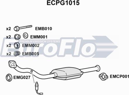 EuroFlo ECPG1015 - Катализатор vvparts.bg