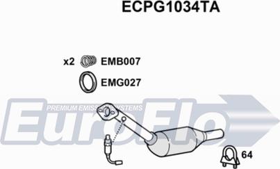 EuroFlo ECPG1034TA - Катализатор vvparts.bg