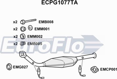 EuroFlo ECPG1077TA - Катализатор vvparts.bg