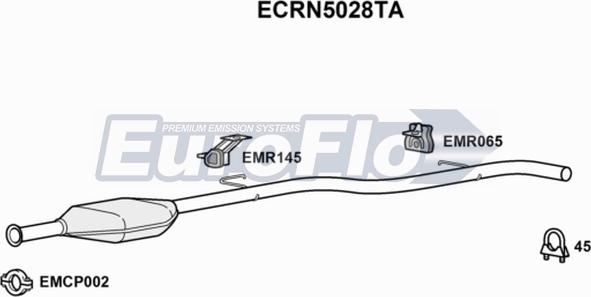 EuroFlo ECRN5028TA - Катализатор vvparts.bg