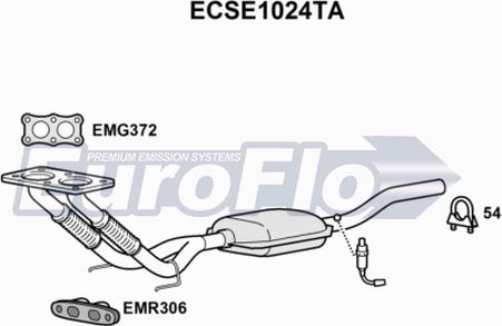 EuroFlo ECSE1024TA - Катализатор vvparts.bg