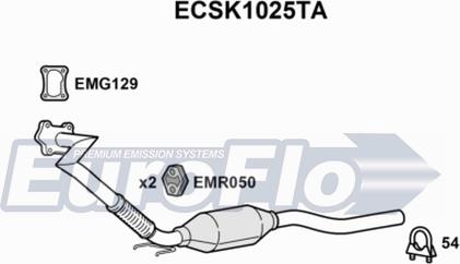 EuroFlo ECSK1025TA - Катализатор vvparts.bg