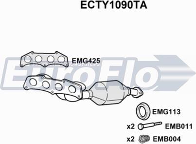 EuroFlo ECTY1090TA - Катализатор vvparts.bg