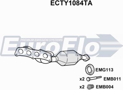 EuroFlo ECTY1084TA - Катализатор vvparts.bg