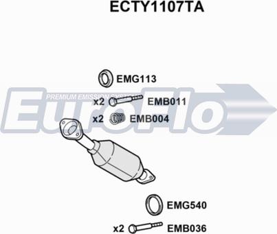 EuroFlo ECTY1107TA - Катализатор vvparts.bg