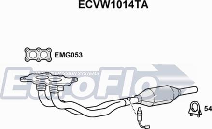 EuroFlo ECVW1014TA - Катализатор vvparts.bg