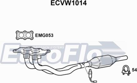 EuroFlo ECVW1014 - Катализатор vvparts.bg