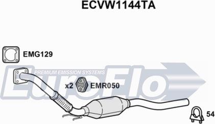 EuroFlo ECVW1144TA - Катализатор vvparts.bg