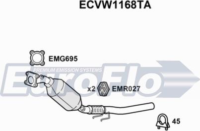 EuroFlo ECVW1168TA - Катализатор vvparts.bg