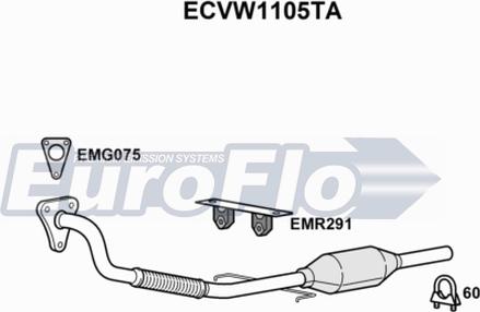 EuroFlo ECVW1105TA - Катализатор vvparts.bg