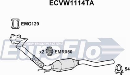 EuroFlo ECVW1114TA - Катализатор vvparts.bg