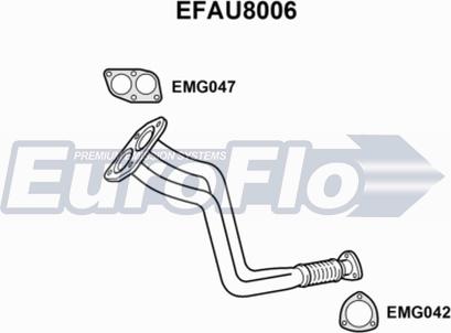 EuroFlo EFAU8006 - Изпускателна тръба vvparts.bg