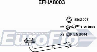 EuroFlo EFHA8003 - Изпускателна тръба vvparts.bg