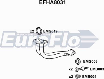 EuroFlo EFHA8031 - Изпускателна тръба vvparts.bg