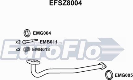 EuroFlo EFSZ8004 - Изпускателна тръба vvparts.bg