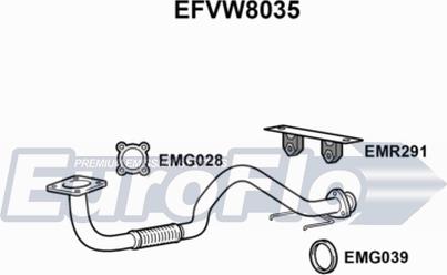 EuroFlo EFVW8035 - Изпускателна тръба vvparts.bg