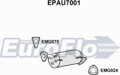 EuroFlo EPAU7001 - Филтър за сажди / твърди частици, изпускателна система vvparts.bg
