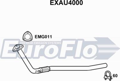 EuroFlo EXAU4000 - Изпускателна тръба vvparts.bg