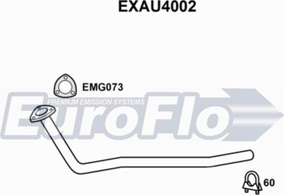 EuroFlo EXAU4002 - Изпускателна тръба vvparts.bg