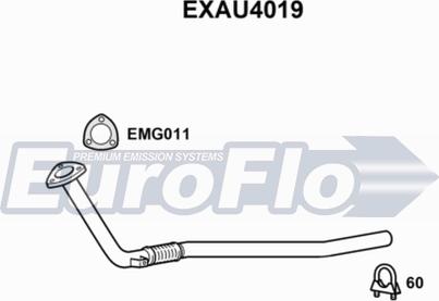 EuroFlo EXAU4019 - Изпускателна тръба vvparts.bg