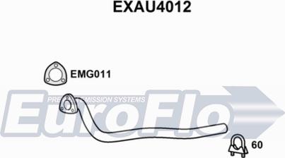 EuroFlo EXAU4012 - Изпускателна тръба vvparts.bg