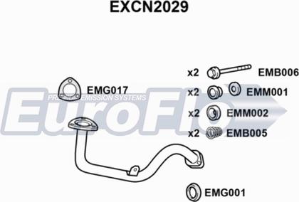 EuroFlo EXCN2029 - Изпускателна тръба vvparts.bg