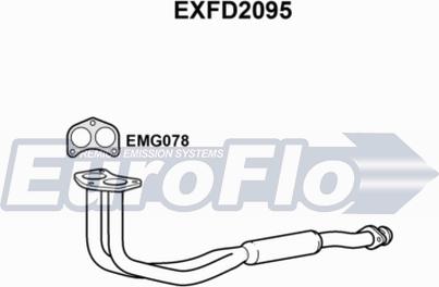 EuroFlo EXFD2095 - Изпускателна тръба vvparts.bg