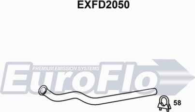 EuroFlo EXFD2050 - Изпускателна тръба vvparts.bg