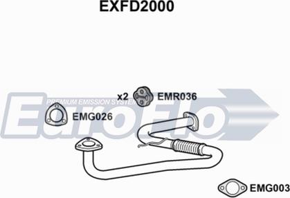 EuroFlo EXFD2000 - Изпускателна тръба vvparts.bg