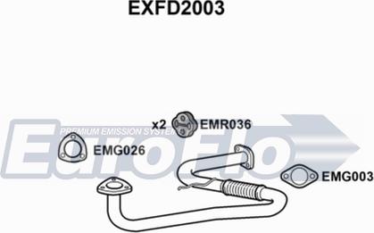 EuroFlo EXFD2003 - Изпускателна тръба vvparts.bg