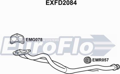 EuroFlo EXFD2084 - Изпускателна тръба vvparts.bg